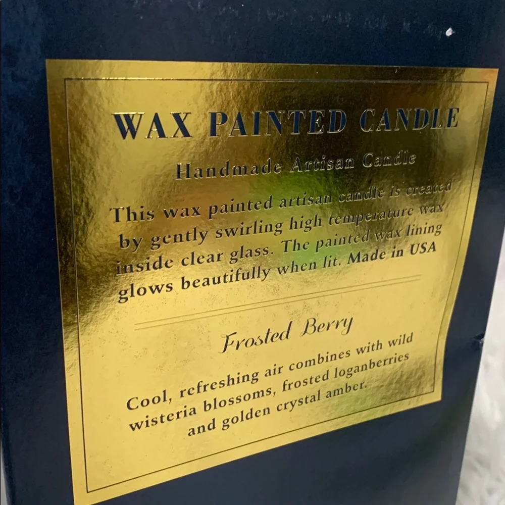 ALAURA Candle Wax Painted Frosted Berry Artisan Candle